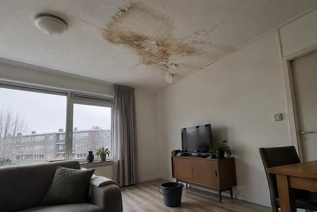 Lekdetectie Krimpen aan den IJssel – vochtplek op het plafond onder een badkamer